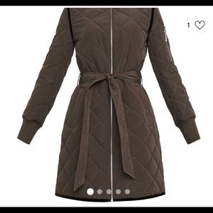 BCBGMAXAZRIA Quilted 3/4 Length Winter Coat